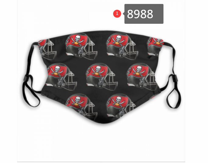 2020 NFL Tampa Bay Buccaneers #3 Dust mask with filter->nfl dust mask->Sports Accessory